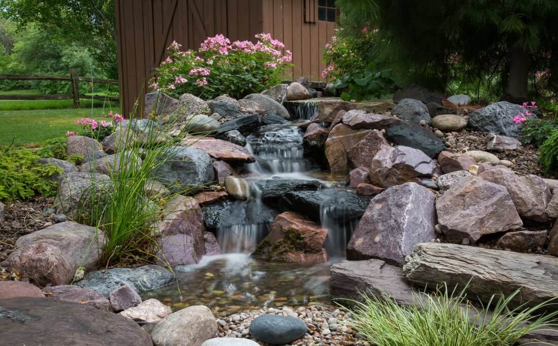 waterfall and water features waterfall and water features